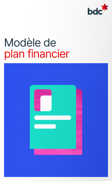 Illustration d'un document papier aux couleurs vives avec texte Modèle de plan financier
