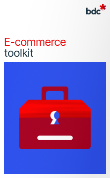 Illustration of a red toolkit with the text E-Commerce Toolkit