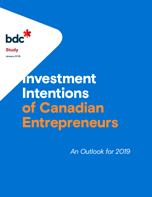 Investment Intentions of Canadian Entrepreneurs: An Outlook for 2019