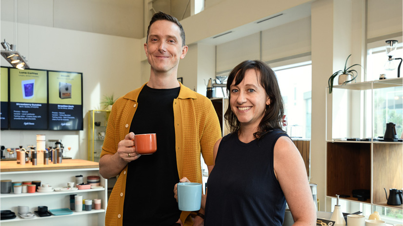 Jennifer and Wes Farnell - Co-owners of Eight Ounce Coffee