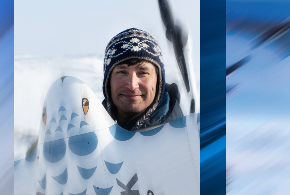 Artic UAV owner holding one of his drones