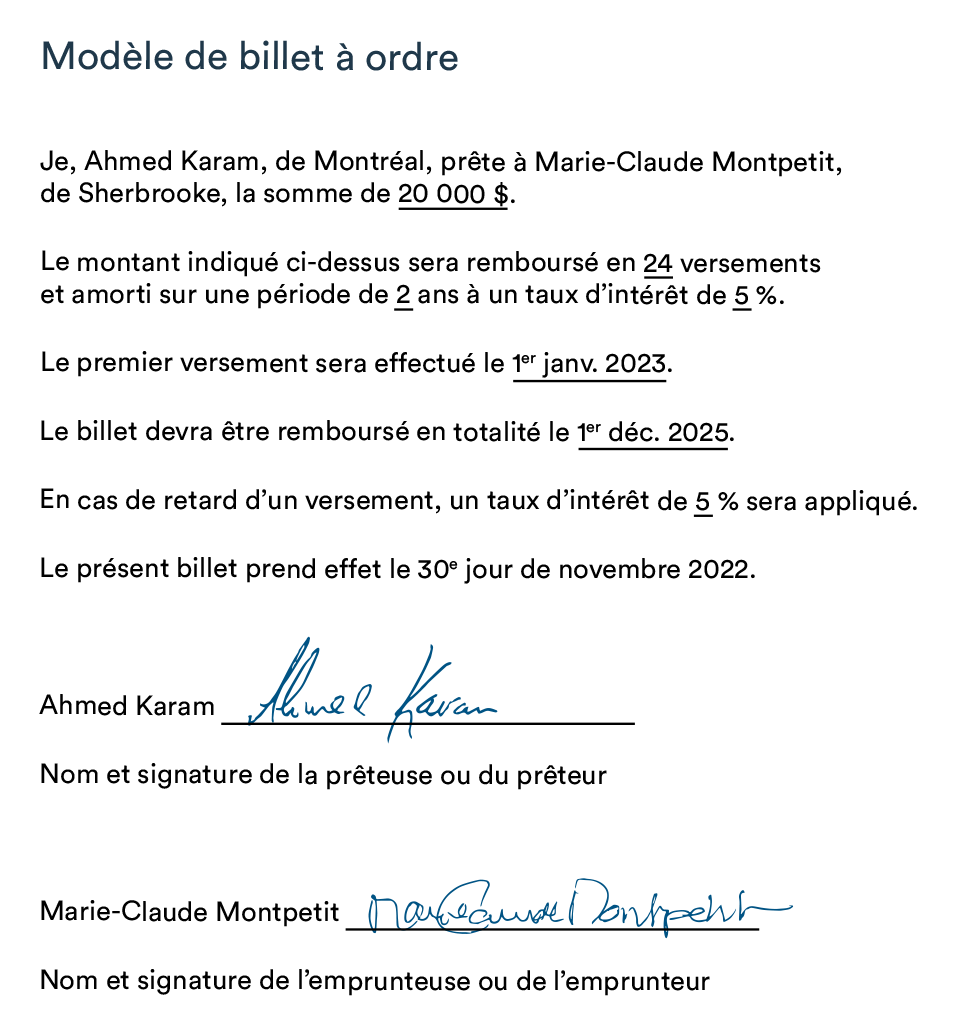 Qu’estce qu’un billet à ordre? BDC.ca