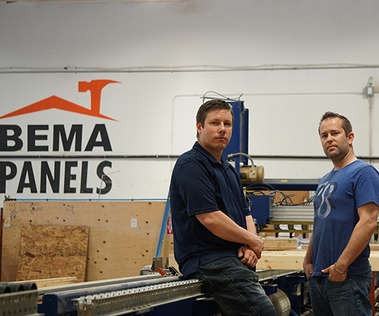 Ben Sikkema, CEO of Bema Panels, with an employee