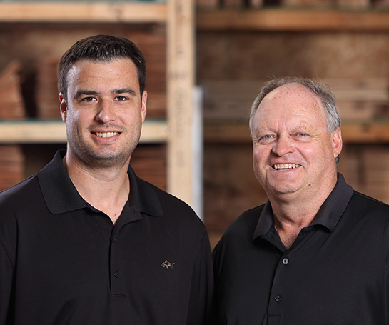 Cohl Fleischhacker, president of CS Manufacturing, with a partner