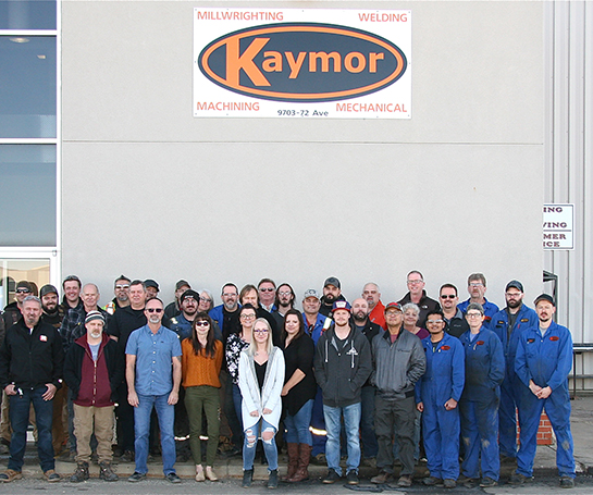 Kaymor team in front of their headquarters