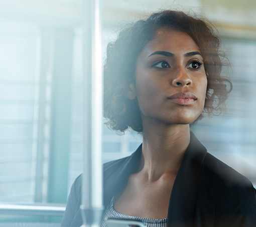 Woman dreaming of strategic planning