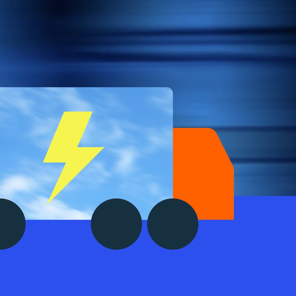 Illustration of an electric truck