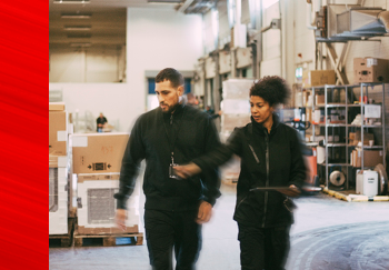Black women with arab men walking in a industry