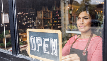woman behind the window, open