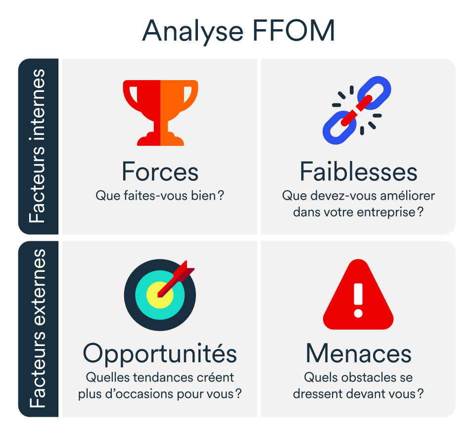 Graphique francais d'une analyse FFOM