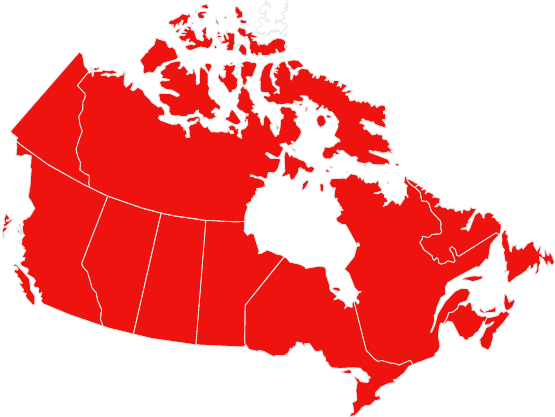 Carte infographique bleue du Canada