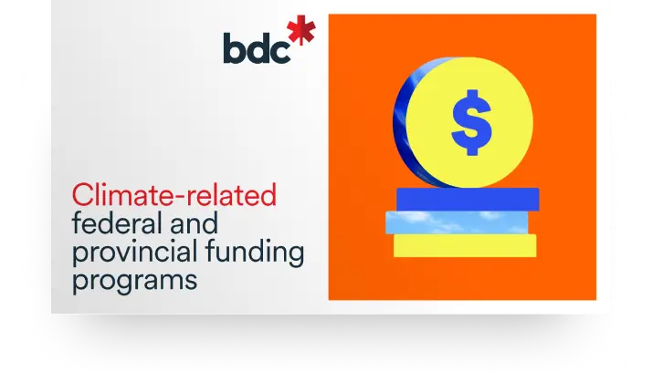 Climate-related federal and provincial funding programs