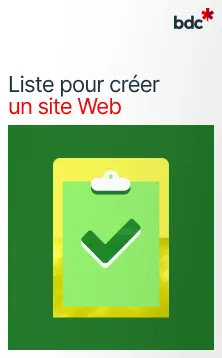 Illustration d'un presse-papiers aux couleurs vives avec le texte Liste pour créer un site web