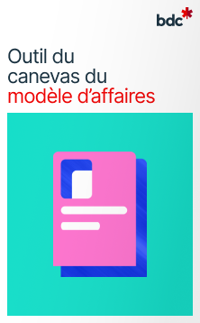 Illustration d'un document papier aux couleurs vives avec texte Outil du canevas du modèle d'affaires