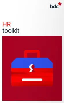 Illustration of a red toolkit with the text HR toolkit