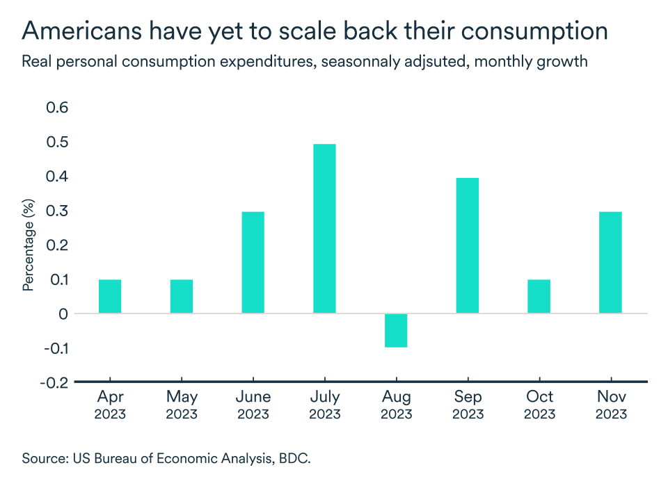MEL January 2024 English graph: United States consumption expenditures