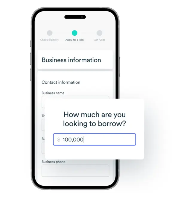 3 step online loan application process screen capture previews