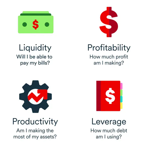Graphic of the 4 financial ratios