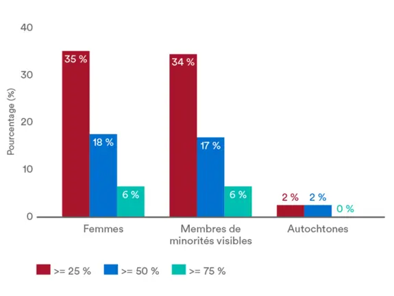 Graphique, Propriété de sociétés détenue par des femmes ou minorités visibles