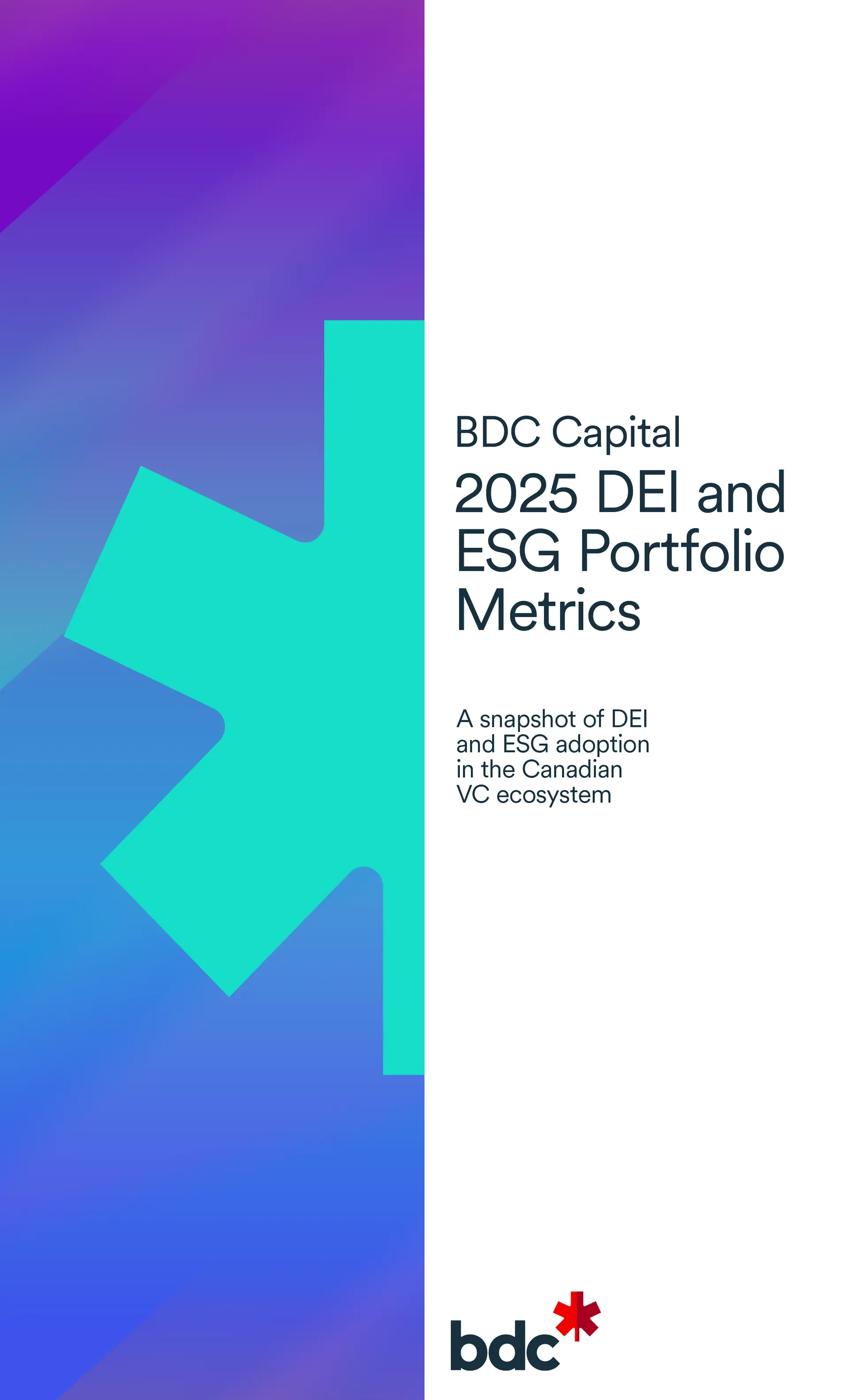 BDC Capital 2025 DEI and ESG Portfolio Metrics 